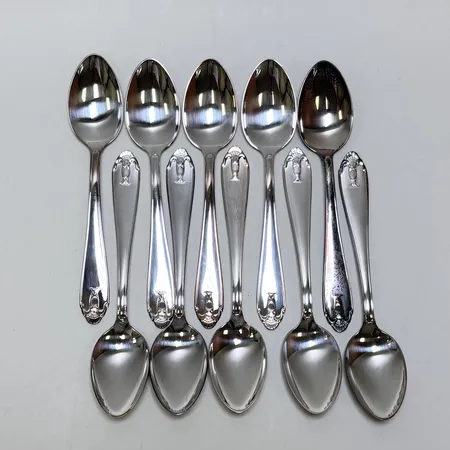 10 Kaffeskedar 12cm 830/1000 Silver 148,3g.