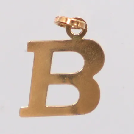 Hänge bokstav "B" längd 19mm, bredd10,4mm, 18K Vikt: 0,4 g