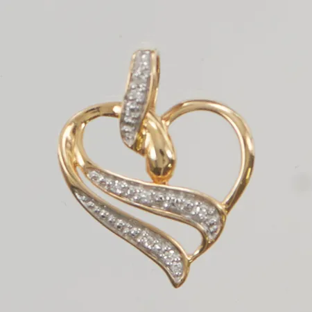 Hänge diamanter 7x ca 0,005ct 18x15mm 18K 1,2g.