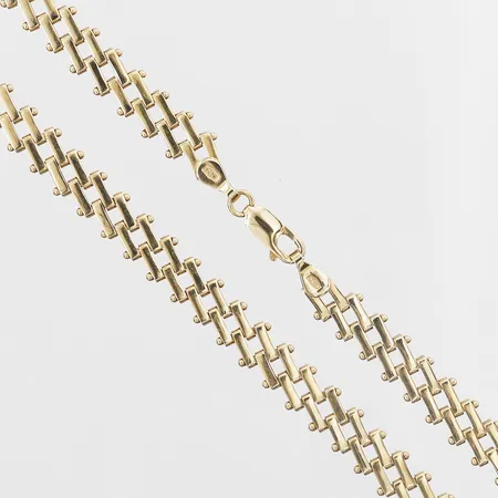 Collier längd 42,5cm, bredd 7mm, 18K Vikt: 21,9 g