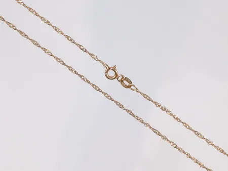 Kedja Singapore 45cm bredd 1mm SCO 18K Vikt: 2,1 g