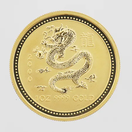 Jubileumsmynt 100 Dollars Elizabeth II, Australien, 2000, Ø39mm, med etui, 24K Vikt: 31,1 g