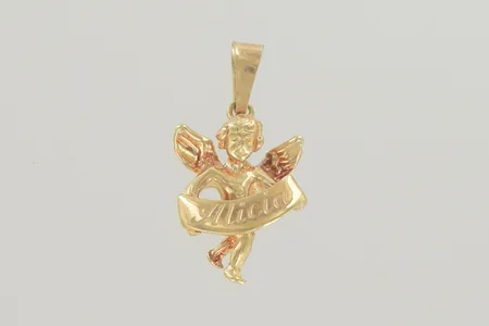 Hänge Ängel längd 2,5 cm, 18K Vikt: 2,8 g