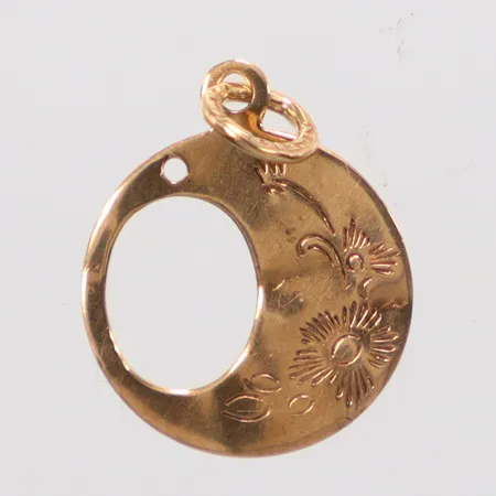 Hänge längd 2cm, Ø12,9mm, bucklor, 18K Vikt: 0,5 g