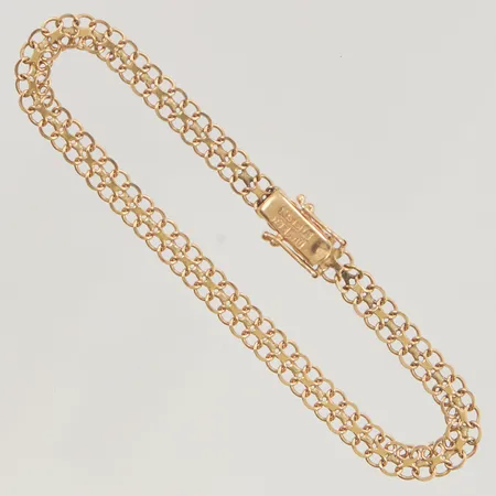 Armband x-länk 18,5cm bredd 5mm 18K 6,4g.