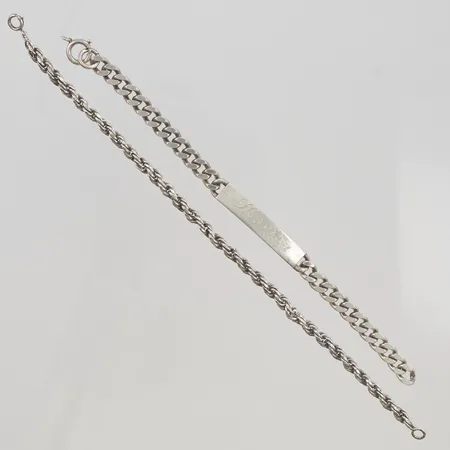 2 Armband defekt/gravyr 925/1000 Silver 20,3g.