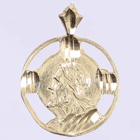 Hänge längd 20mm bredd 15mm ostämplad 14K Vikt: 1,8 g