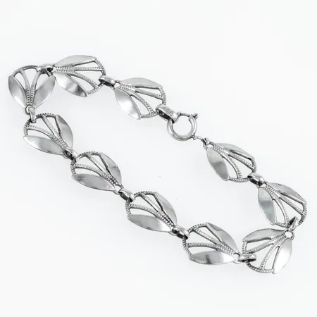 Armband 19cm bredd 12mm, defekt springring, silver 830/1000 8,1g. 
