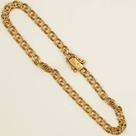 Armband Bismarck 19,5cm bredd 4,2cm tillverkad av Vibergs Guldvaror Sture Viberg år 1966 18K Vikt: 5,7 g