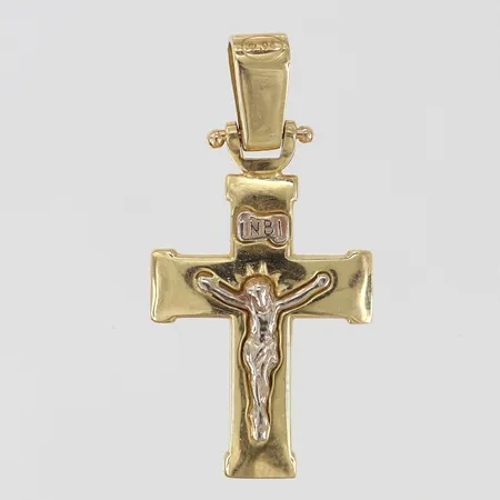 Hänge krucifix ca 34x17mm inkl ögla 14K Vikt: 4,2 g