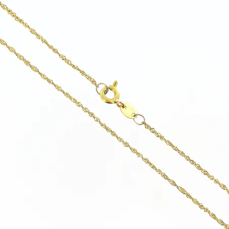 Kedja Singapore längd 41cm, bredd ca 1,2mm, 18K Vikt: 1,4 g