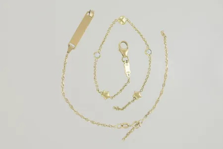 Armband 18K 1,9 gr 14K 1 gr defekter Vikt: 2,9 g