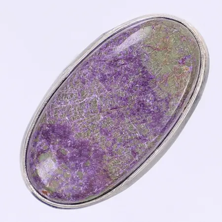 Ring med lila sten stl: 17¼ bredd 5-32mm silver 925/1000 Vikt: 10,8 g