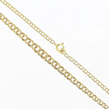 Collier doserad Bismarck längd 46,5cm, bredd 2,5-5mm, 18K Vikt: 6,4 g