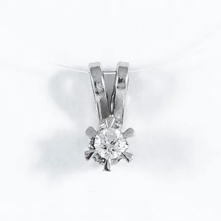 Hänge Stjärnringen Galaxia med 1 x 0,06ct briljantslipad diamant TW/Luppren-vvs, 4x9,5mm, vitguld 18K 0,4g. Nypris ca 10.860 kr.
