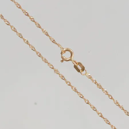 Kedja Singapore 45cm bredd 1mm 18K 1,8g.