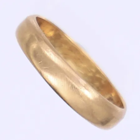 Ring slät stl: 19½ bredd 4mm gravyr 18K Vikt: 4 g