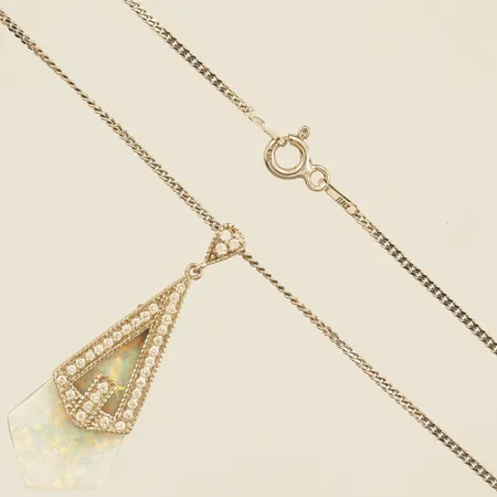 Kedja Pansar med hänge med stenar längd 46cm hängets mått ca 36x13mm 925/1000 silver  Vikt: 5,5 g