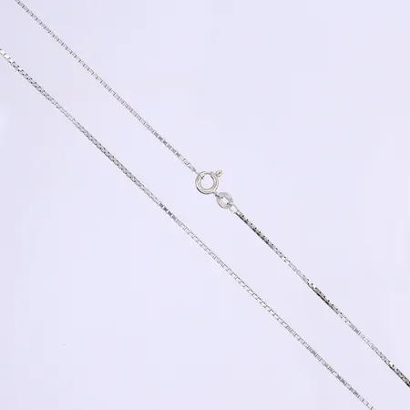 Halskedja Venezia 41cm bredd 1mm vitguld 18K Vikt: 4,5 g