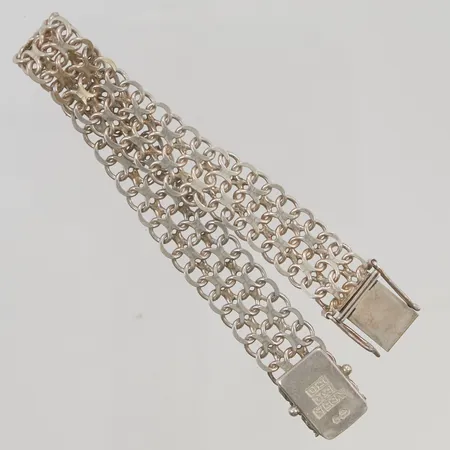 Armband x-länk 18,7cm bredd:12mm 830/1000 Silver 17,8g.