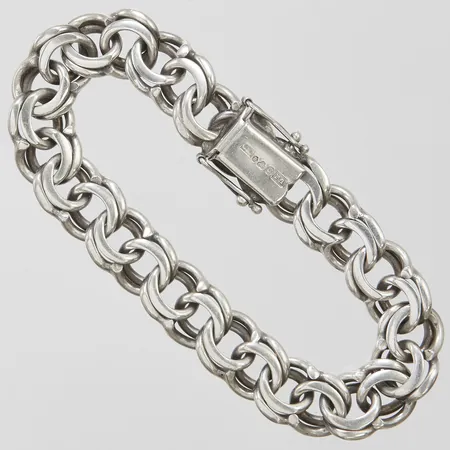 Armband Bismarck, längd 19cm, bredd 12mm, 830/1000 silver Vikt: 35,4g Vikt: 35,4 g