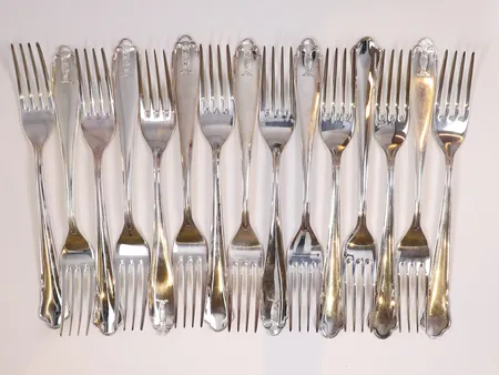 15 matgafflar 18cm, silver 830/1000 Vikt: 553,9 g