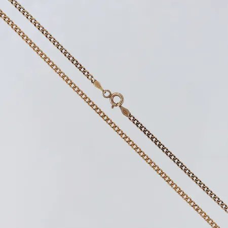Kedja Pansar längd 50cm bredd 2mm GHA, tvåfärgat. 18K.  Vikt: 3,2 g