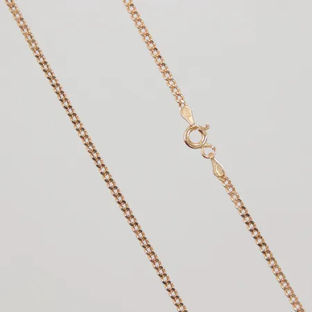 Kedja Pansar 42cm, bredd 2mm, GHA, 18K Vikt: 2,9 g