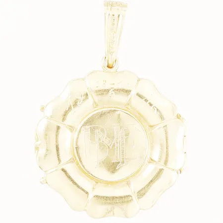 Medaljong med gravyr Ø24mm, 18K Vikt: 5,2 g
