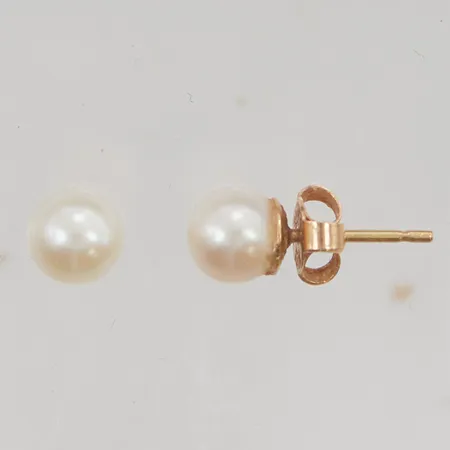 Örhängen odlade sötvattenspärlor ca 6mm 18K 1,5g.