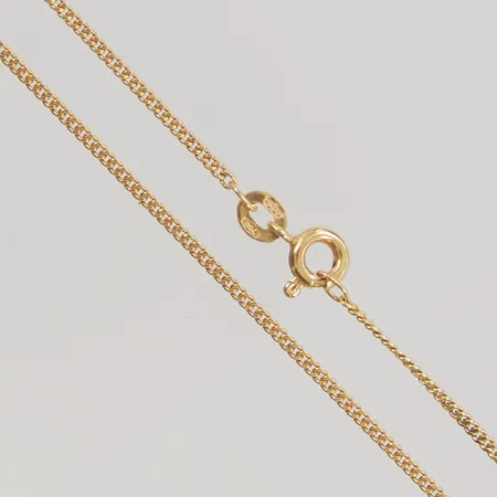 Kedja pansar 43cm bredd 1mm 18K 3,4g.