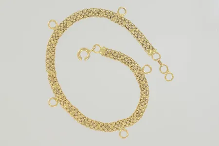 Armband längd 19,5 cm bredd 4 mm, ojämn lås saknas 21K  Vikt: 6 g