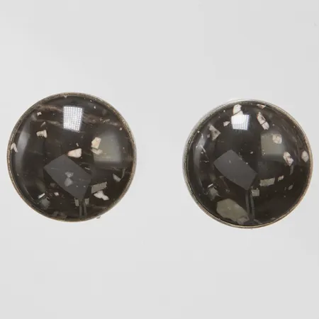 Örhängen med porfyr STENLYA, skruvmekanism, Ø19mm, år 1966, 925/1000 silver Vikt: 8,8g Vikt: 8,8 g