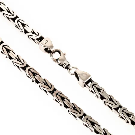 Kraftig kedja Kejsarlänk 50cm bredd 8mm silver 925/1000 169,7g.