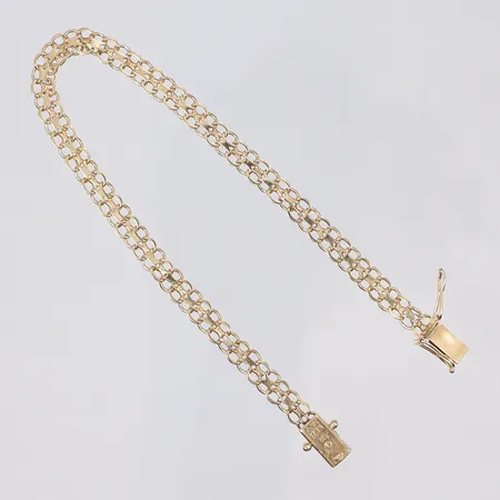 Armband X-länk 19cm bredd 5mm ÄSA Stockholm 1965, 18K Vikt: 5,6 g