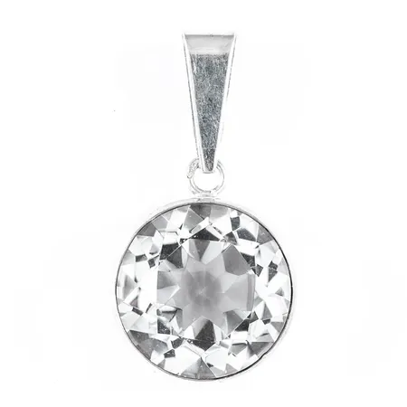 Hänge med bergkristall Ø21mm silver 925/1000 11,5g. 