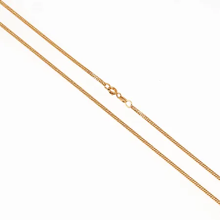 Kedja dubbel Pansar 44,5cm bredd 1,8mm, defekt springring, 18K 5,1g. 