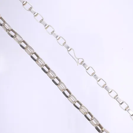 Halskedja Sven-Erik Högberg 65cm, bredd 9mm, Göteborg 1975, silver 925/1000 Vikt: 101 g