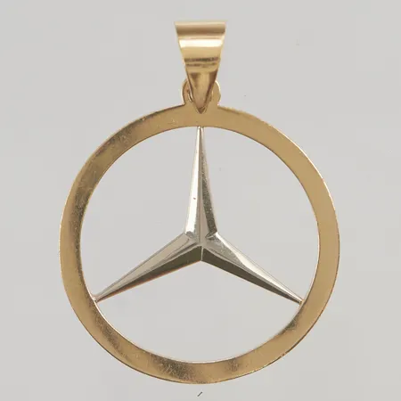 Hänge "Mercedes-märke" 41mm tvåfärgad, 18K 12,1g.