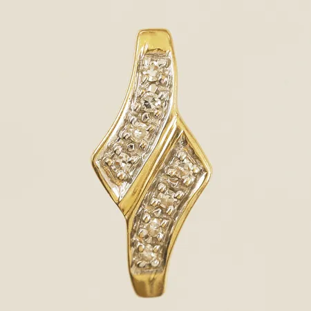 Hänge med diamanter totalt ca 0,04ct 16x7,5mm GHA 18K Vikt: 1,4 g