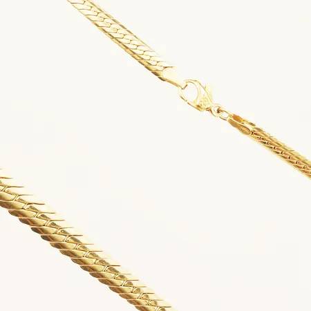 Kedja platt Pansar längd 42cm 14K Vikt: 11,3 g