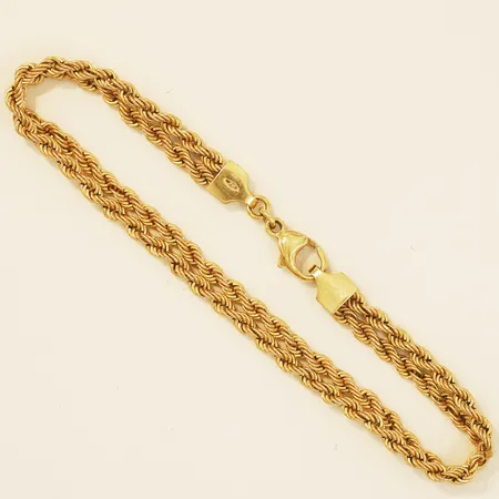 Armband tvåradig Cordell längd 19cm, bredd 6mm, GHA 18K  Vikt: 5,9 g