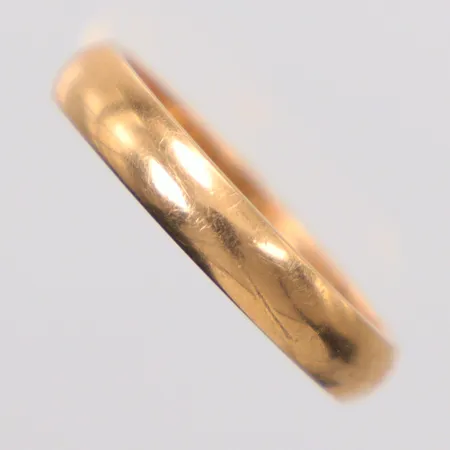 Ring slät stl. 16½, gravyr, 18K Vikt: 3,5 g