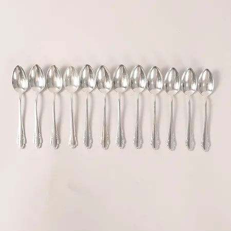 12 Skedar modell Haga längd 12,5cm, silver 830/1000 Vikt: 166,9 g