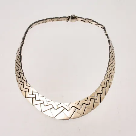 Collier 41cm, Korridor bredd 7-20mm, silver 925/1000, 125,58g.