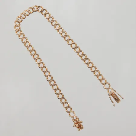 Armband Pansar 21cm, bredd 5,4mm, Rosengren Guldsmedsverkstad Lars år 1987, 18K Vikt: 16,8 g