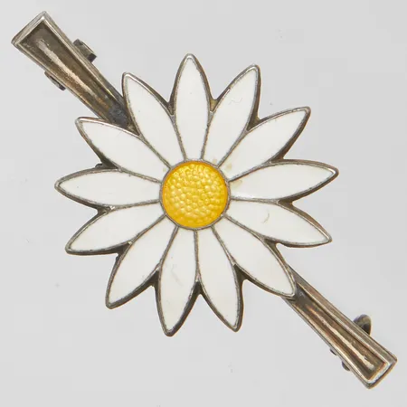 Brosch med emalj, Norge, importstämpel, längd 4cm, 830/1000 silver Vikt: 4,6g Vikt: 4,6 g