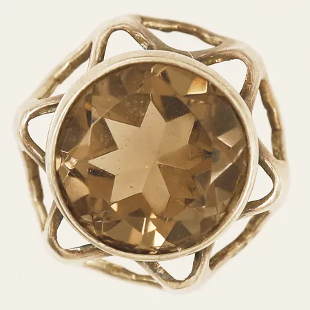 Hänge med ljusbrun sten Ø14mm 925/1000 silver Vikt: 1,6 g