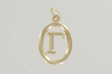 Hänge T längd 2 cm bredd 1 cm, 18K Vikt: 0,2 g