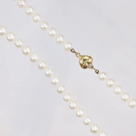 Pärlcollier, Ø 7mm, längd 54,5cm, 18K i lås, bruttovikt Vikt: 37,9 g
